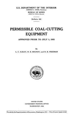 Permissible Coal-Cutting Equipment Approved Prior to July 1, 1932