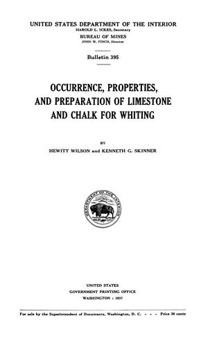 Primary view of Occurrence, Properties, and Preparation of Limestone and Chalk for Whiting