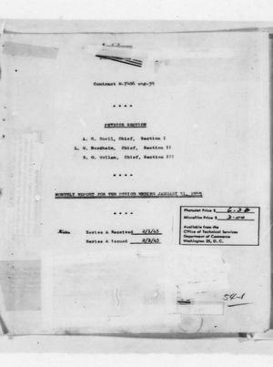 Metallurgical Laboratory, Physics Section, Report for the Month Ending January 31, 1945