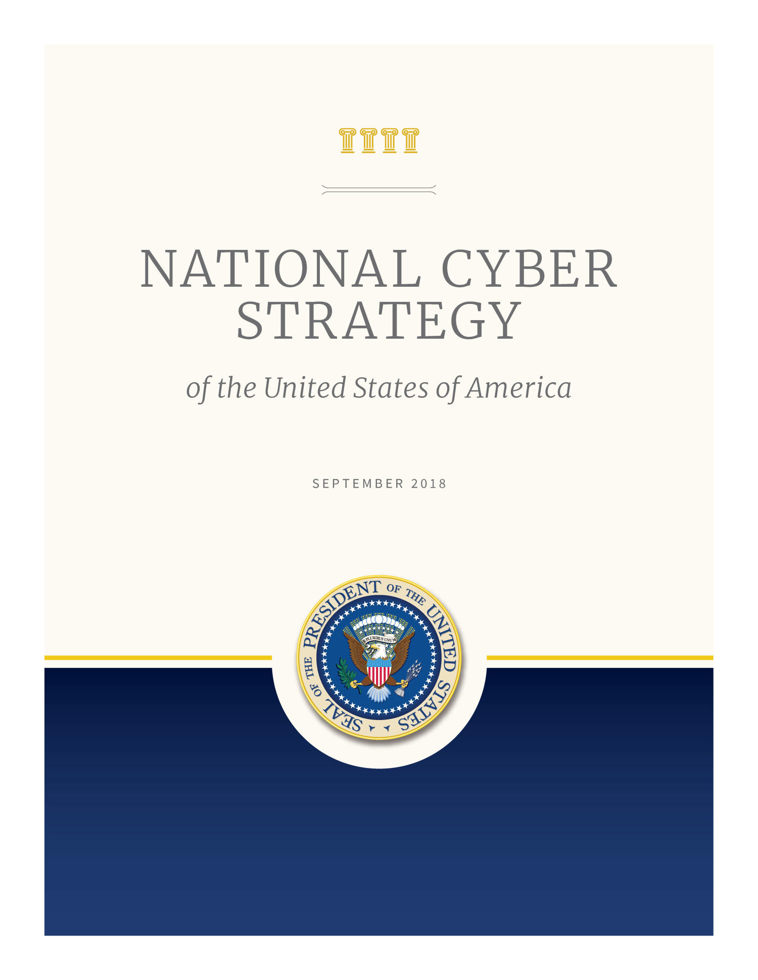 National Cyber Strategy of the United States of America Page Title