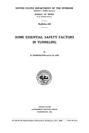 Some Essential Safety Factors in Tunneling