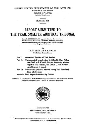 Report Submitted to the Trail Smelter Arbitral Tribunal