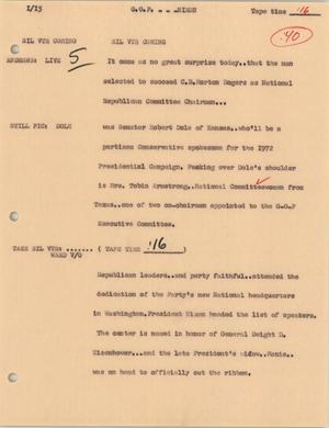 Primary view of object titled '[News Script:GOP]'.
