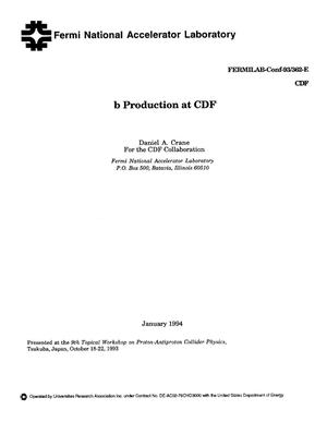 b production at CDF