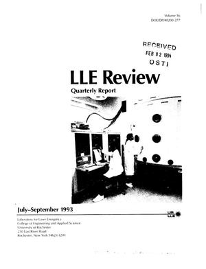 LLE Review, Quarterly Report: Volume 56, July-September 1993