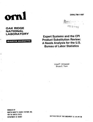Expert systems and the CPI product substitution review: A needs analysis for the US Bureau of Labor Statistics