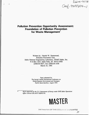 Pollution prevention opportunity assessment: Foundation of pollution prevention for waste management