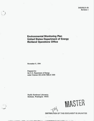 Environmental Monitoring Plan, United States Department of Energy, Richland Operations Office. Revision 1
