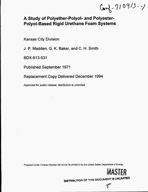 A study of polyether-polyol- and polyester-polyol-based rigid urethane foam systems