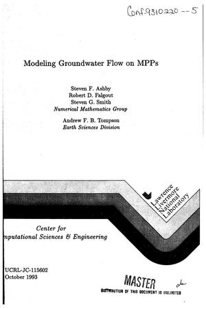 Modeling groundwater flow on MPPs