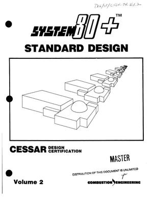 System 80+{trademark} Standard Design: CESSAR design certification. Volume 2: Amendment I
