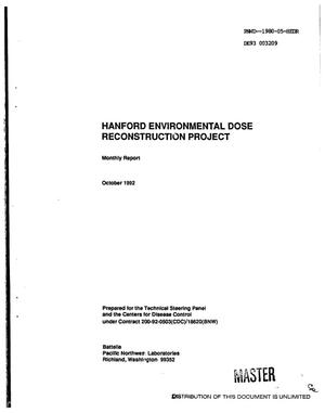 Hanford Environmental Dose Reconstruction Project. Monthly report