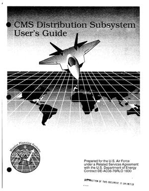CMS Distribution Subsystem user`s guide. Software Version 2.0