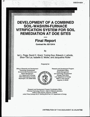 Development of a combined soil-wash/in-furnace vitrification system for soil remediation at DOE sites. Final report