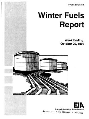 Winter Fuels Report: Week Ending October 29, 1993