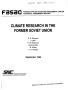 Report: Climate research in the former Soviet Union. FASAC: Foreign Applied S…