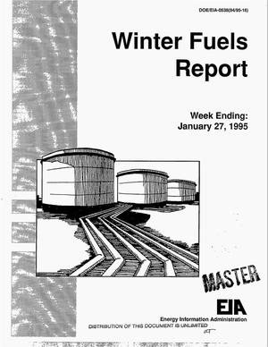 Winter Fuels Report: Week Ending January 27, 1995