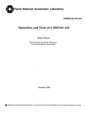 Operation and tests of a DDC101 A/D