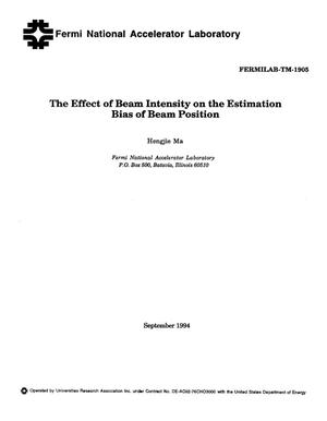 The effect of beam intensity on the estimation bias of beam position