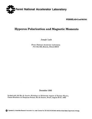 Hyperon polarization and magnetic moments
