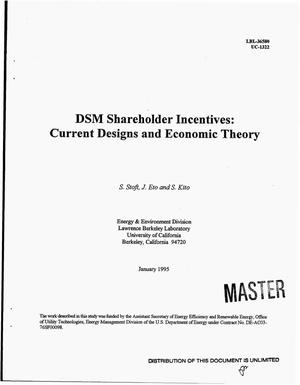 DSM shareholder incentives: Current designs and economic theory