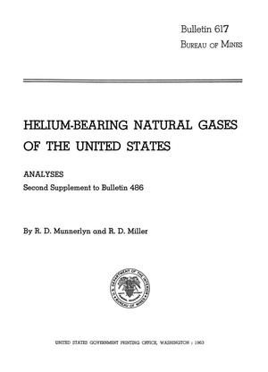 Helium-Bearing Natural Gases of the United States: Analyses, Second Supplement to Bulletin 486