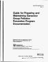 Primary view of Guide for preparing and maintaining generator group pollution prevention program documentation. Revision 2