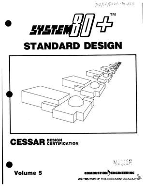 System 80+{trademark} standard design: CESSAR design certification. Volume 5: Amendment I