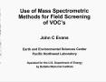 Thumbnail image of item number 4 in: 'Use of mass spectrometric methods for field screening of VOC`s'.