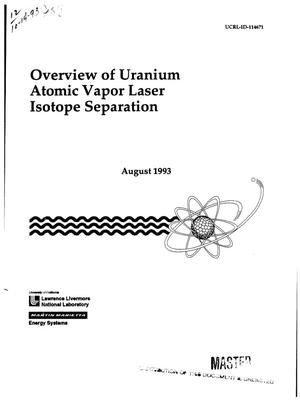 Overview of uranium atomic vapor laser isotope separation