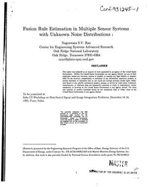 Fusion rule estimation in multiple sensor systems with unknown noise distributions