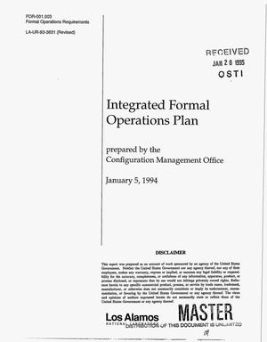 Integrated formal operations plan