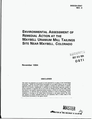 Environmental Assessment of Remedial Action at the Maybell Uranium Mill Tailings Site Near Maybell, Colorado: Revision 2