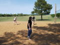 Photograph: [TNT members on volleyball court]