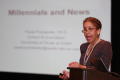 Photograph: [Woman giving presentation at TDNA conference, 2]