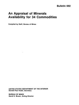 An Appraisal of Minerals Availability for 34 Commodities