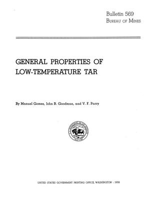 General Properties of Low-Temperature Tar