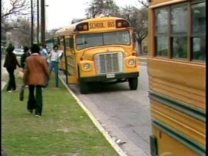 [News Clip: Dallas Independent School District busing]