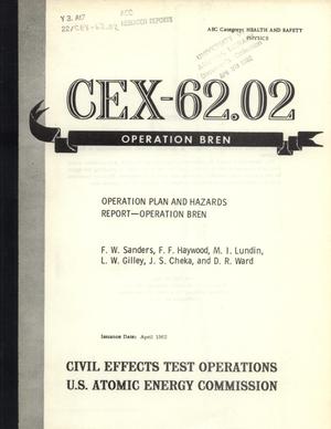 Operation Plan and Hazards Report - Operation BREN
