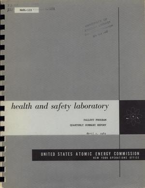 Health and Safety Laboratory Fallout Program Quarterly Summary Report: December 1, 1961 - March 1, 1962