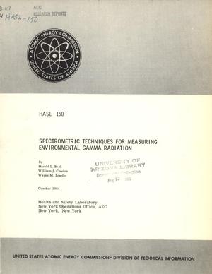 Primary view of object titled 'Spectrometric Techniques for Measuring Environmental Gamma Radiation'.