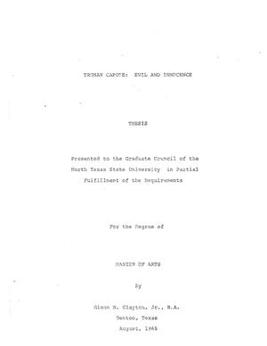 Truman capote thesis