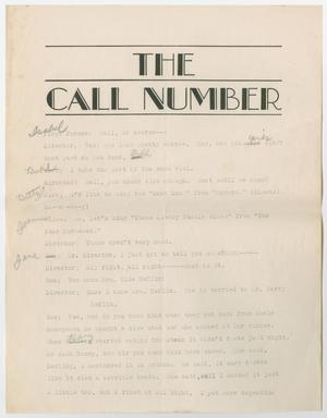 Primary view of object titled 'The Call Number'.