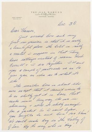 Primary view of object titled '[Letter from Fred McCain to Mary Lou Ray McCain]'.
