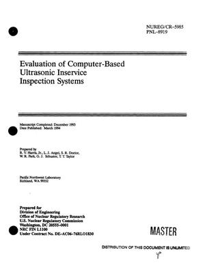 Evaluation of computer-based ultrasonic inservice inspection systems