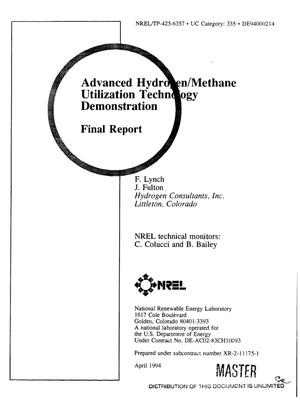 Advanced hydrogen/method utilization technology demonstration. Final report