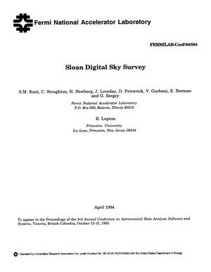 Sloan digital sky survey