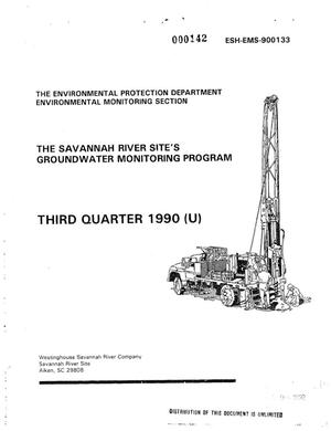 The Savannah River Site`s groundwater monitoring program. Third quarter 1990