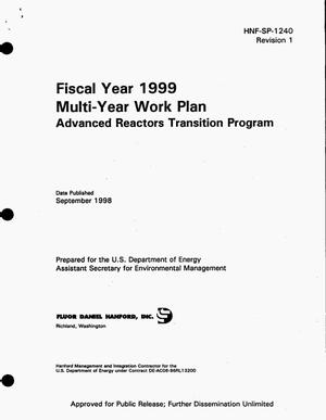Fiscal year 1999 multi-year work plan, advanced reactors transition program