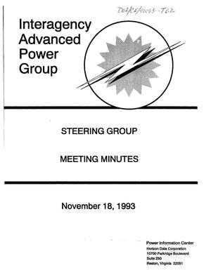 Interagency Advanced Power Group -- Steering group meeting minutes